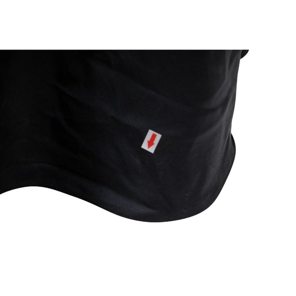 Saint Laurent Womens Maxi Dress Medium 38 Black Silk Ruffle Shoulder Side Split - Picture 12 of 14